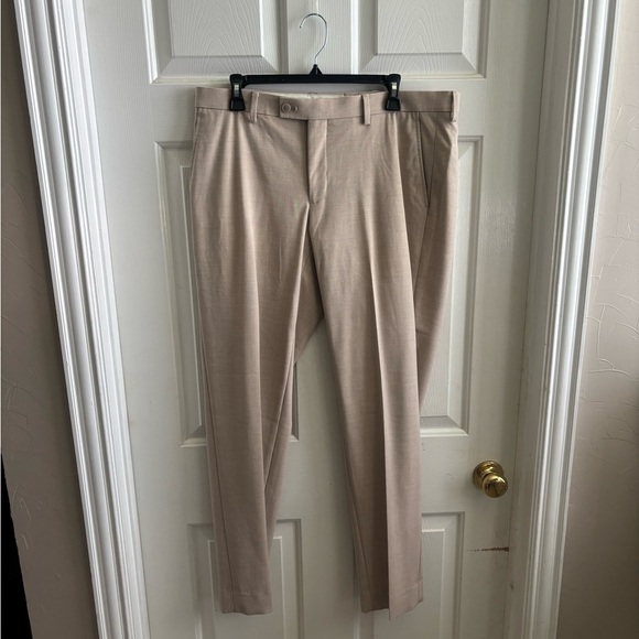 Egara Men's Dress Pants in Beige - Picture 1 of 3